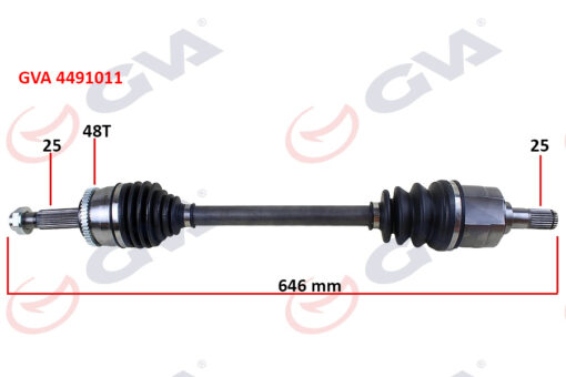 Komple Aks Sol Hyundaı Accent Blue 1.4l 1.6l G4fa G4lc G4fc Benzinli 10- Abs Li 25x25 - Abs 48 Diş Komple Boy 652mm - 495001R000