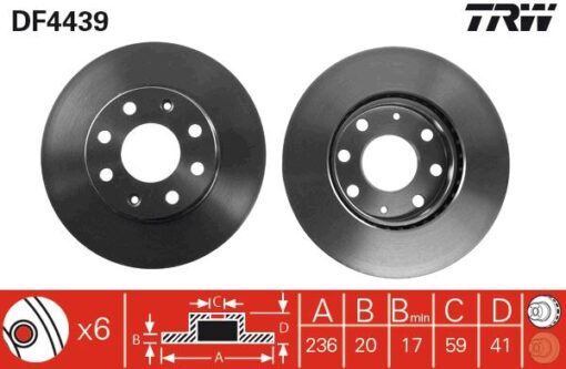 Ön Fren Aynası Corsa B-astra F-vectra A-ascona C-combo B 94-01 Aveo-kalos 03 246x19.9x4dlxhavalı 90511111-93182291-93281952 - 569014-569031-569054-90008006