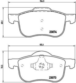 Ön Balata Volvo S60 00-10 S80 98-06 V70 97-07 Xc70 00-07 S70 97-00 - 8634921-8623861-31262503-WVA23072