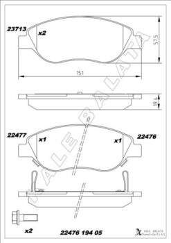 On Balata Fıat Egea 15 1.4 1.5 T4 Hıbrıt 1.6 D K:19 Mm G:151.1 Mm Büyük Tip - 77367923-77368553