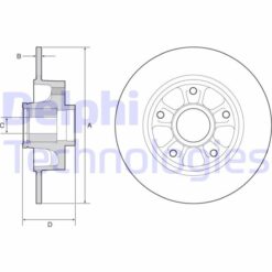 Fren Diski Arka Renault Megane Iv Hb 16 Rulmanlı Abs Sensörlü - 432000166R-432009292R-432024629R