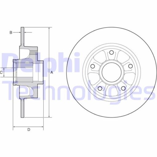Fren Diski Arka Renault Megane Iv Hb 16 Rulmanlı Abs Sensörlü - 432000166R-432009292R-432024629R