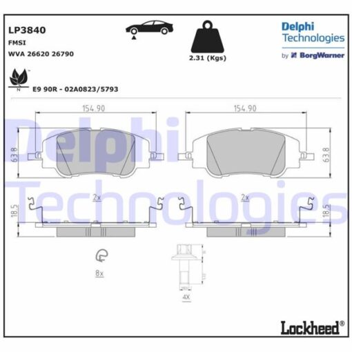 Ön Fren Balatası Corsa F E 19 Mokka E 20 208 19 2008 19 C4 20 Ds3 18 302mm - 1681371180
