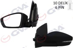 Dış Dikiz Aynası Sol Polo 09 Elektrikli Isıtmalı Sinyalli Asferik 6 Fiş Vm-388nehal - 6R1857507K-6R1857507M
