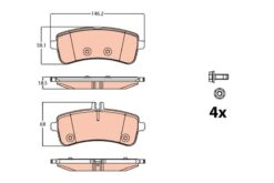 Fren Balatası Arka Mercedes W205 S205 C205 A205 W222 C217 A217 C190 X290 R190 - A0084201120