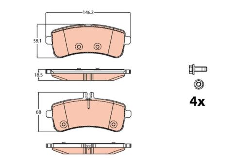 Fren Balatası Arka Mercedes W205 S205 C205 A205 W222 C217 A217 C190 X290 R190 - A0084201120