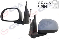 Dış Dikiz Aynası Sol 500 12 Elektrikli Isıtmalı Astarlı Asferik Vm-670ehpal - 735564663-735558571