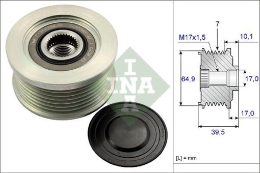 Alternatör Kasnağı Rulmanlı Nıssan Navara 2.5l Yd25ddti Dci D40 4x2 4x4 04- / Pathfınder 2.5l Yd25ddti Dci R51 4x4 05- - 23151EB301-23151EB30A-23100EB310