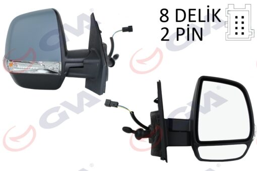 Dış Dikiz Aynası Sağ Doblo 11 Opel Combo D 12 18 Mekanik Sinyalli Astarlı Çift Cam Konveks Vm-669pr - 735528034-95511482-1426597