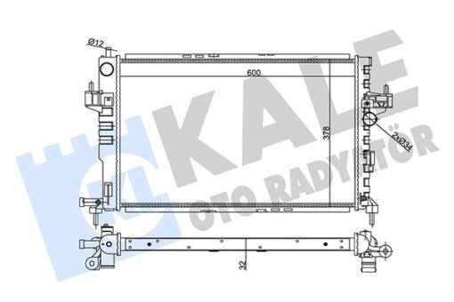 Su Radyatör Corsa C-combo C 1.7 Y17dt-y17dtl Ac Klimasız Mek 540x375x26 - 1300233-1300332-95513832-9196694