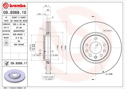 Ön Fren Aynası Astra H-zafıra B-merıva A-b-corsa D-e-adam-astra G-vectra B 308x25x5dlxhavalı 16 İnç - 95526651-9194477-569061-9184405