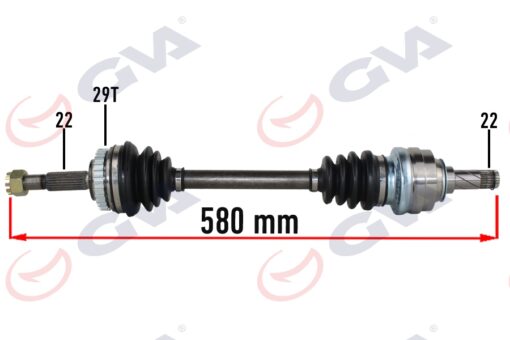 Komple Aks Sol Opel-merıva A 1.6 03-10 Abs Li 29 Diş 580mm - 374511-93299247-26111100