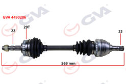 Komple Aks Sol Corsa B 1.6 93-00 Abs Li 29 Diş 569mm - 374259-374511-93299247