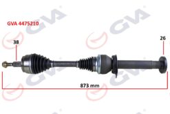 Komple Aks Sağ Transporter T5 2.5 Tdi 03-11 6 Vites 880mm Düz Vites - 7H0407272AC-7H0407272AL-7H0407452AV