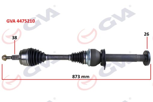 Komple Aks Sağ Transporter T5 2.5 Tdi 03-11 6 Vites 880mm Düz Vites - 7H0407272AC-7H0407272AL-7H0407452AV