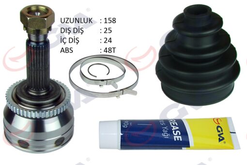 Aks Kafası Dış Hyundaı İ20 1.4l D4fc Crdi 08-15 Abs Li 25x24x52.4 - Abs 48 Diş - 495001J400-495261J401-495251J401