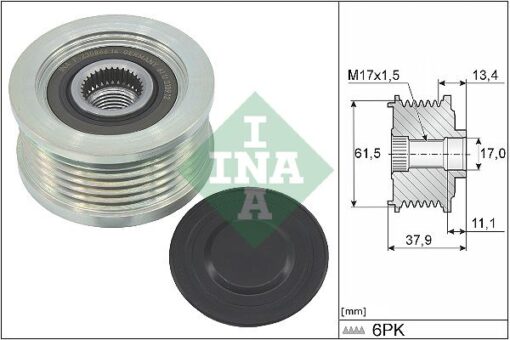 Alternatör Gergi Rulmanı Doblo 01- -bravo 96-01 -marea 96- 1.9td-1.9jtd - 9951162