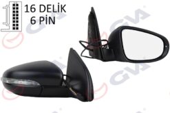 Dış Dikiz Aynası Sağ Golf 09 Elektrikli Isıtmalı Sinyalli Konveks 6 Fiş Vm- 6197ehpr - 5K0857508AD