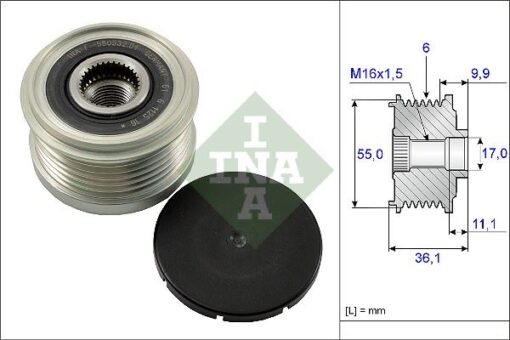 Alternatör Kasnağı Rulmanlı Boxer-jumper-ducato 06 Daıly 99 3.0 Dmtj-hdı 6 Kanal - 5740.87-504088796