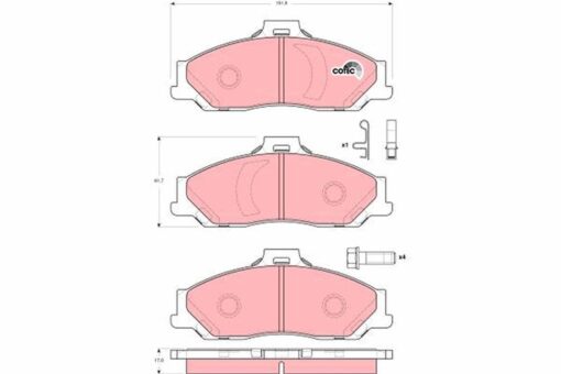 Ön Balata Ranger 2.5 D Td 4x4 99 3.0 Tdci 05 Mazda B Serisi 2.5 D Td 98 Gdb3353 - 2M342001FA-UJY63323Z-UJY63328Z