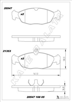Ön Balata Astra F-corsa A B -vectra A-tıgra- 94-00 Combo 1.4-1.6i-1.7 D 92-00 Gdb1040 - 1605907-1605881-1605087-WVA20547