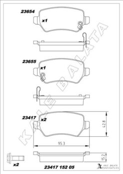 Arka Fren Balata Kıa Ceed 1.6l G4fj T-gdı 13- / 1.6l D4fb Crdi Dizel 12- / Venga 1.4l 1.6l 10-19 - 93188727-1605967-1605086-58302A2A30
