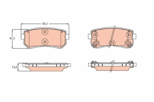 Arka Disk Balata Hyundaı - 58302-M0A10-58302-M0A00-58302-1KA30