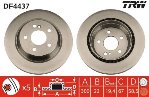 Fren Dıskı Arka Mercedes W202 W203 S203 W210 S210 - A2204230212