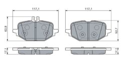 Fren Balatası Arka Mercedes W206 S206 C236 A236 W214 S214 C236 A236 - A0004201304
