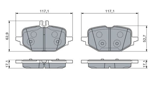 Fren Balatası Arka Mercedes W206 S206 C236 A236 W214 S214 C236 A236 - A0004201304