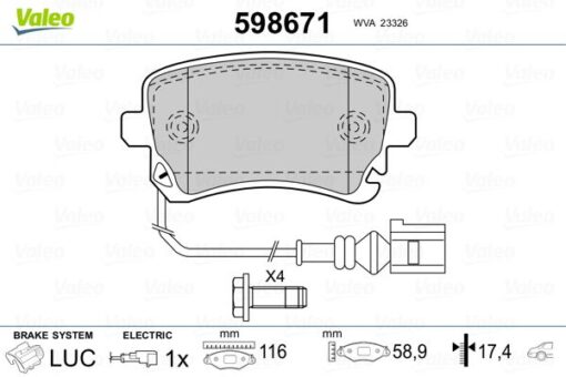 Arka Balata Transporter T5 T6 04 Gdb1557 Fişli Fte Kırmızı Kutu - 7H0698451-7H0698451B-7H0698451A