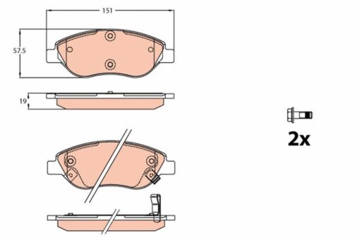 On Balata Fıat Egea 15 1.4 1.5 T4 Hıbrıt 1.6 D K:19 Mm G:151.1 Mm Büyük Tip - 77367923-77368553