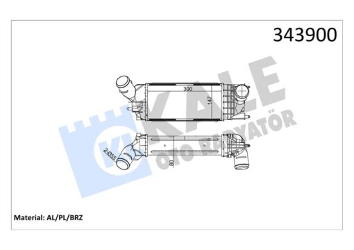Turbo Radyatörü Intercooler Cıtroen C5 Hdi 05 Al/pl/brz 300x147x76 - 0384.K8