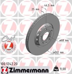 Ön Fren Aynası Passat 1.6-1.9tdı-2.0-1.8t 00/5.05 A4 01 A6 97superb 02 Exeo 09 312x25x10dlxhavalı X 986479057-df4262s - 4B0615301A-4B0615301C-8E0615301R