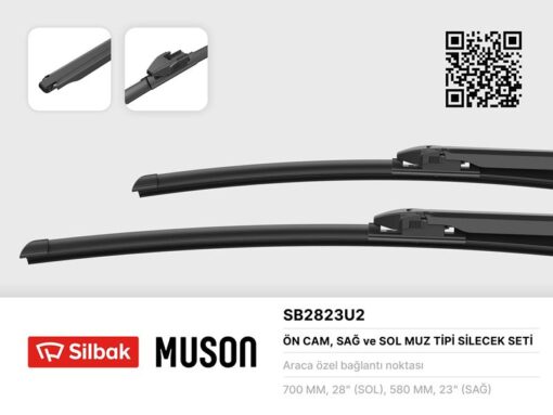 Silecek Süpürgesi 700/580mm Muz Tipi Cıvı Sedan Fd 01/06-12/07 -cıvı Hatchback Eu Fk/fn 01/0 6-12/11
