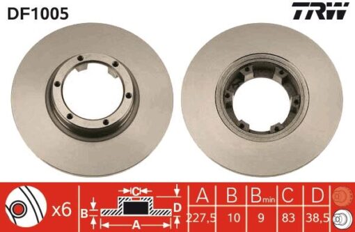 Ön Fren Aynası R12 -toros R5 75/85 228x10x6dl - 7700502515-7701466540