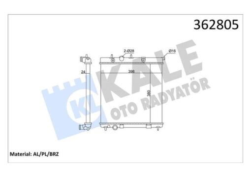Radyatör Peugeot 207 1.4-1.6 16v 07 13-208 1.6 1.6gtı 12 Cıtroen C3 Iı-ds3 1.4-1.6 Vtı 1.4lpg 09 Tu 3jp Mt Brazıng 26mm Su Radyatörü - 1330S4-1330W9-133398-133376