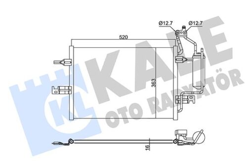 Klima Radyatörü Opel Merıva A Mpv 1.6 1.4 16v 1.7 Dtı 1.8 03-10 Kurutucu İle Brazıng Al-al 520x363x16 - 1850086-13128931-52496880