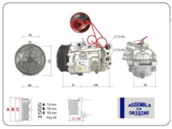 Klima Kompresörü Sıfır Ürün Fıat Doblo 10 Fıorıno 07 Grande Punto 05 13 Lınea 07 Corsa D 06 14 P Eugeot Bıpper Cıtroen Nemo Alfa Mıto 09 18 1.3 Mtj 1.7 Cdtı 12v 6 Kanal 110mm - 51803075-1537745-1607883080