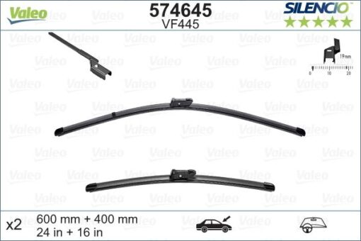 Valeo Silencio X-trm Flat Blade Vm445 X2 600 400 Mm Ren Twıngo 07 - 642381-642383-6423K0