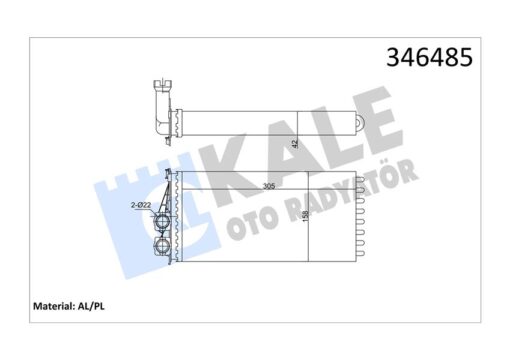 Kalorifer Radyatörü Peugeot P3008 09 16 P5008 09 17 Ds5 11 15 - 6448.T9