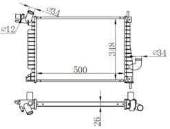 Radyatör Brazing Vectra B 2.0 Dtı 16v Ac Klimasız Mek 500x348x26 - 1300178-52479093