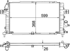 Radyatör Astra H 1.3-1.7-1.9 Cdti 04 Zafıra 1.7-1.9 Cdtı 05 Ac Klimasız-klimalı Mek 599x368x26 - 13143570-1300269-13128925-1300271