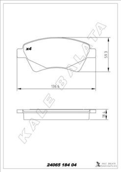 Ön Fren Balatası Renault Megane Iı 02 Kangoo 01 Sc Nıc Iı 03 Grand Sc Nıc Iı 03 1.5dci 1.6 1.9dc - 8660004603-7701208122-OE