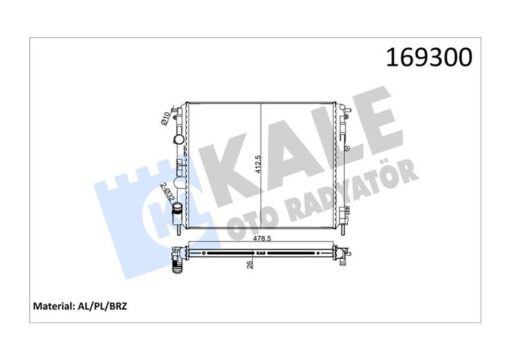 Radyatör Clıo Iı-kng -logan-solenza-1.5dci-1.4-1.6 16v-1.9dtı Ac Mek 480x414.5x34 1 Sıra Alb - 8200343476-6001545765-8200033831
