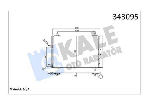 Klima Radyatörü Kondenser Peugeot P307-p307 Break-p307 Sw C4 04 11 C5 01 04 1.6-2.0 Hdı Al-al - 6455.AA