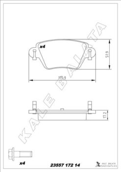 Arka Balata Fırst Mondeo 1.8-2.0-2.5 00-07 Jaguar Xtype 2.0-2.5-3.0 01-09 - 7701207187-1S712M008AD-WVA23557