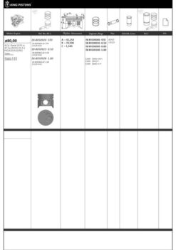 Piston Kiti 1 80 Std Renault-dacıa Kangoo 1.9 D Solenza 1.9 D F8q.630/632/662