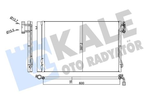 Klıma Radyatoru Bmw E81 E82 E87 E88 E90 E91 E92 E93 E84 E89 - 64539229022
