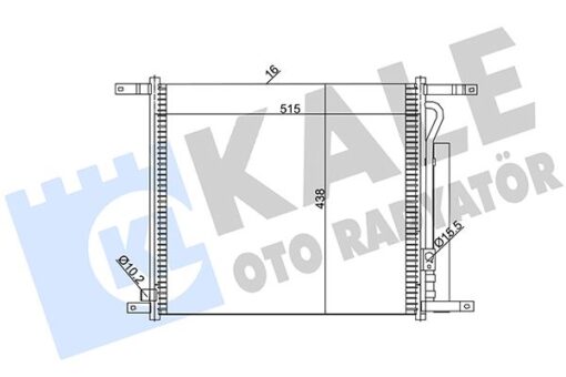 Klima Radyatörü Kondenser Chevrolet Aveo Al/al 515x428x16 - 96878657-94838817-95227757